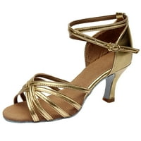 Сандали от Fabiurt за жени модни латински танцуващи обувки жени салса бална танцова сандали абитуриентски сандали, злато