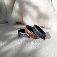Силиконов пръстен Trinity - гравиран двоен слой