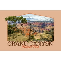 Декоративна кърпа за чай, Национален парк Grand Canyon, Аризона, Canyon View, Contour, Unisex, регулируем, органичен памук