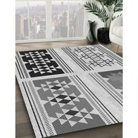 Ahgly Company Indoor Square Marketed Grey Dolphin Grey Area Rugs, 4 'квадрат