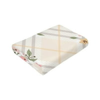 Геометрия Карикатура Флорални цветя шаблон за хвърляне на одеяло, леко уютно меко хвърляне на одеяло за дивана, 50 x40 хвърлете одеяла за легло
