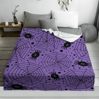 Хелоуин тиквен шаблон одеяло, модерно фланелет топло одеяло за спалня