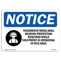 Знак за известие - Зеновен знак за опасен шум със символ