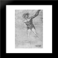 Кетч на голи мъж в рамка от печат от Микеланджело