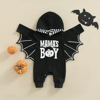 Хелоуин облекло новородено бебе момче косплей дрехи бебешки прилеп костюм качулка ромпери за игрални костюми