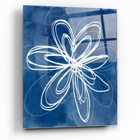 Епично изкуство „боядисано небесно цвете“ от Linda Woods, Acrylic Glass Wall Art, 36 x36