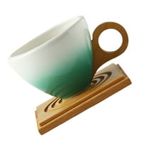 Поставете керамика кафе чаша градинар цвят следобедна чаена чаша с чинийка