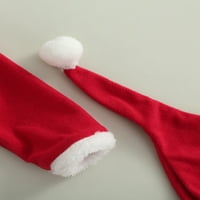 Малко дете бебе Коледа Дядо Коледа Костюми Декорация Полярна руно фестивално облекло с дълъг ръкав палто + поли + шапка