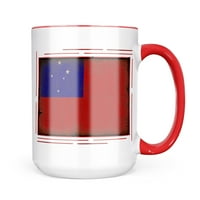 Флаг на Neonblond Samoa с винтидж Поглед подарък за любители на чай за кафе