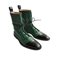 Harsuny Ladies Boot Boot Lace Up Busing Boots Fau Leather Winter Shoes Outdoor ежедневно ретро Калд Червено кафяво 5