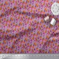 Soimoi Purple Cotton Duck Fabric Pean
