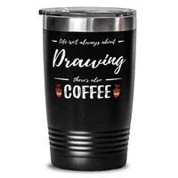 Рисуване на любител на кафе 20oz Tumbler Travel Mug Смешна идея за подарък на художника