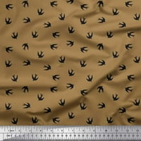 Soimoi копринена тъкан Swift Bird Shirting Print Fabric край двора