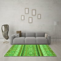 Ahgly Company Indoor Rectangle Abstract Green Modern Area Rugs, 8 '12'