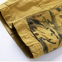 Vedolay Cargo Pants за мъже работят мъжки панталони от твърди товари Разхлабени странични еластични панталони Небрежни множество джобове на открито прав тип фитнес панталони, ag 29