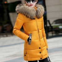 Viikei жени палта просвет надолу якета за жени памучни палта дамски зимни ежедневни Hooodie плътно удебеляване кадифе, поддържане на топла плътна плътна ръкавица на шапка надолу по палто на якета