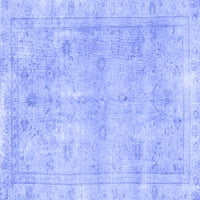 Ahgly Company Machine ПРОЧАВАНЕ НА ВЪЗДУШНИ ПЕРСИНСКИ Сини традиционни килими, 5 '7'