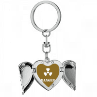 Опасност ядрено тяло Lucky Heart Angel Wing Key Chain