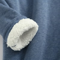 Inleife плюс размери ризи за женски клирънс, женски дебел суичър от руно зимно кадифе топло бельо отгоре