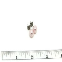 Титанови хипоалергенни обеци с розови Swarovski Imatition Pearls, бижута Swarovski