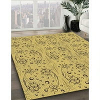 Ahgly Company вътрешен правоъгълник с шарени ярко златисти жълти килими, 8 '12'