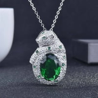 Toyella Gaoding Jewelry Royal Sapphire Emerald Leopard Set Green Diamond Ring