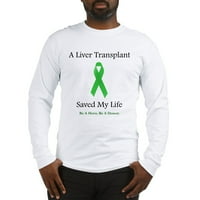 CAFEPRESS - Преживяване на чернодробна трансплантация - Тениска на дълъг ръкав на еднократно памук