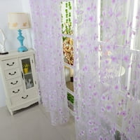 Dainzusyful завеси евтини voile net завеси слот горен обикновен флорален за екрана на вратата прозорци за домашен декор за стена декор