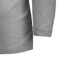 Тениски с дълъг ръкав Oalirro за мъже с дълги ръкави с дълги ръкавици и ленено разхлабена риза чист цвят многоразмер