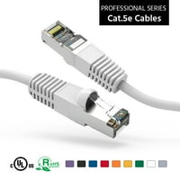 1ft CAT5E Закрита Ethernet мрежа за стартиране на кабел бял, опаковка
