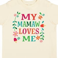 Inktastic Mamaw ме обича момичета Тениска за момиче за малко дете