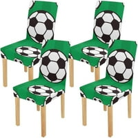 Спортен футболен футболен футболен стрий стол покритие протектор седалка за хлъзгане за трапезария хотел Сватбена партия комплект от 4