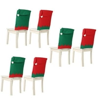 Коледен стол покрива домакински мебели Покритие Коледни декорации за домашна всекидневна червено и зелено
