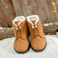 Audeban дамски зимни снежни ботуши Високи топ туристически ботуши топли обувки за студено време за студено време