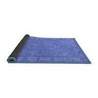Ahgly Company Indoor Rectangle Oriental Blue Traditional Area Rugs, 2 '5'