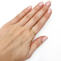 14k жълто злато безкрайно мъниста, подреждащ се лентен пръстен