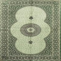 Ahgly Company вътрешен квадрат традиционен тен кафяв медальон килими, 7 'квадрат