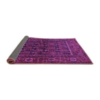 Ahgly Company Indoor Round Персийски лилави традиционни килими, 6 'кръг