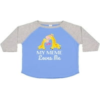 Inktastic My Meme Баба ме обича giraffe Gift Toddler Boy или Thddler Girl тениска