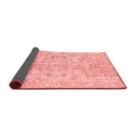 Ahgly Company Indoor Rectangle Abstract Red Modern Area Rugs, 8 '10'