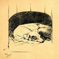 Dog Day Sleep Poster Print от Сесил Алдин