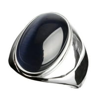 Wozhidaoke пръстени за жени от неръждаема стомана изкуствена котешка каменна каменна пръстен титаниев стоманен пръстен за рожден ден за жени