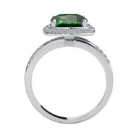 Aonejewelry 2. Каратски диамантен пръстен за скъпоценен камък в 10k плътна роза, бяло и жълто злато