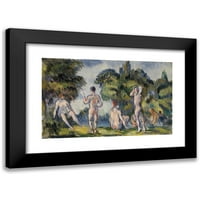 Paul Cézanne Black Modern Musemer Museum Art Print, озаглавен - къпещи се