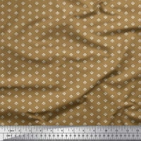 Soimoi Polyester Crepe Fabric Dot & Ikat Малък мотив, който се отпечата отпечатана занаятчийска тъкан край двора