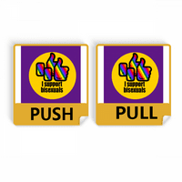 Поддръжка S LGBT Rainbow Push Push Sign Sign Vinyl Stickers Магазин